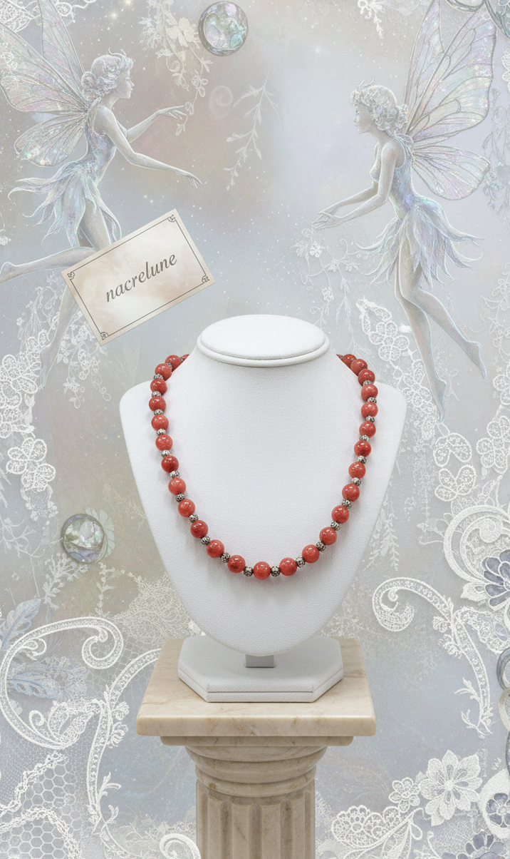 Collier Perles d'Agate Cornaline | NACRELUNE nacrelune.com collier