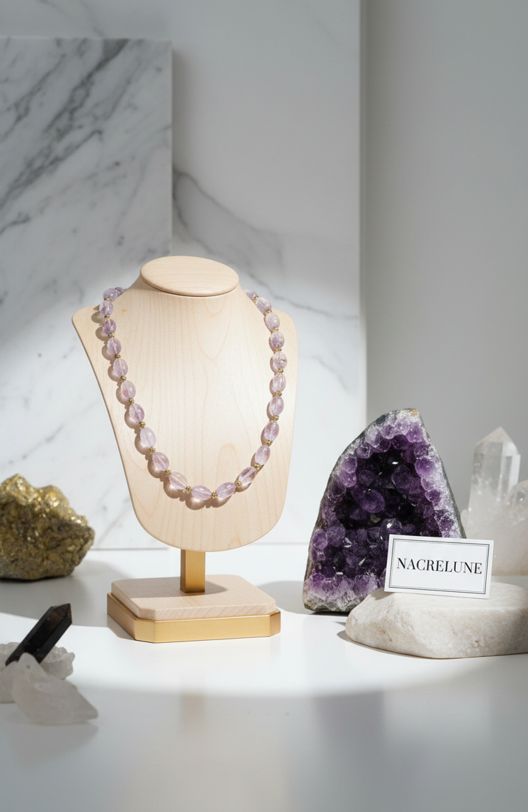 Collier Améthyste | NACRELUNE nacrelune.com collier