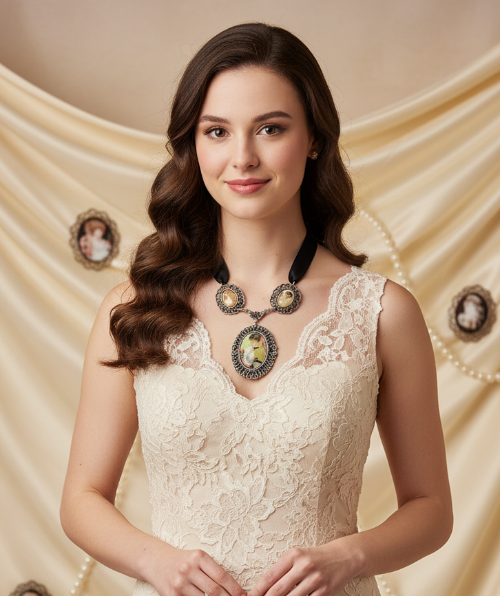 Collier avec Camées Fantaisie | NACRELUNE nacrelune.com collier