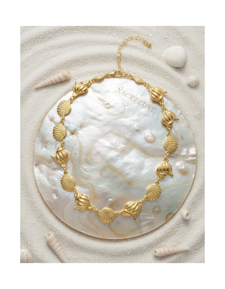 Collier Marée – Coquillages Plaqué Or | NACRELUNE NACRELUNE collier