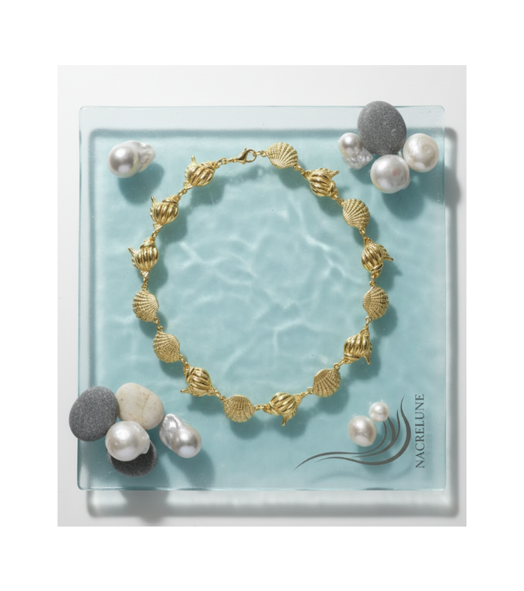 Collier Marée – Coquillages Plaqué Or | NACRELUNE