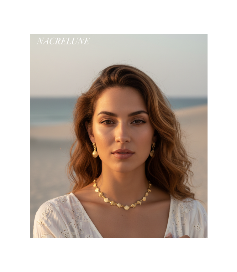 Collier Marée – Coquillages Plaqué Or | NACRELUNE NACRELUNE collier