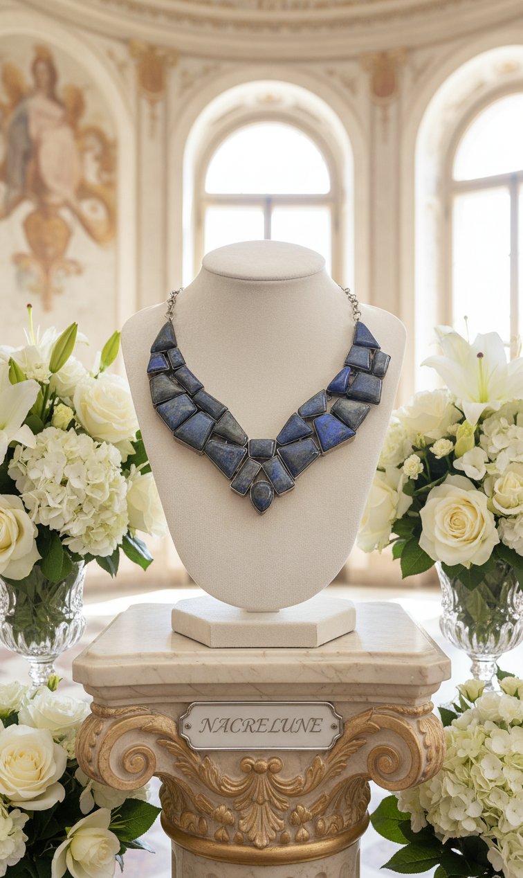 925 silver and lapis lazuli necklace