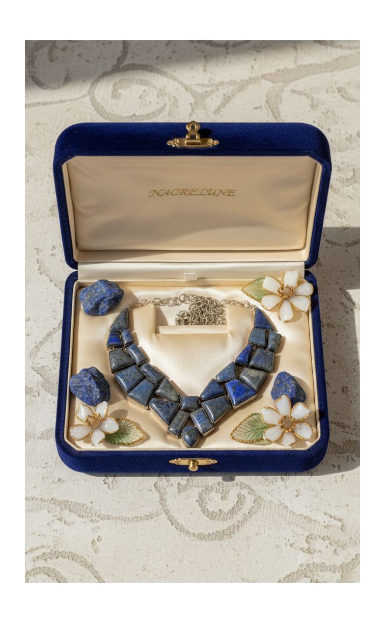 925 silver and lapis lazuli necklace