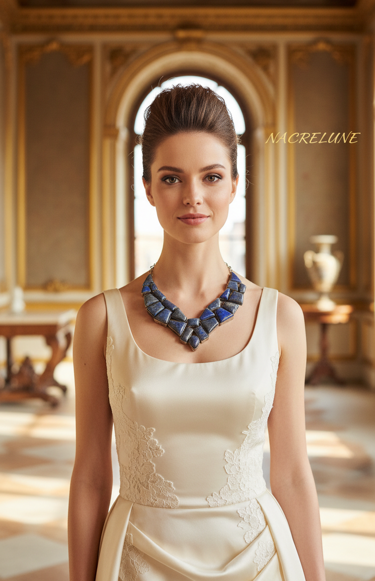 925 silver and lapis lazuli necklace