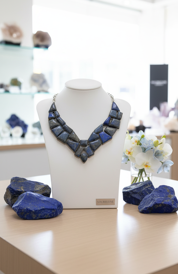 925 silver and lapis lazuli necklace