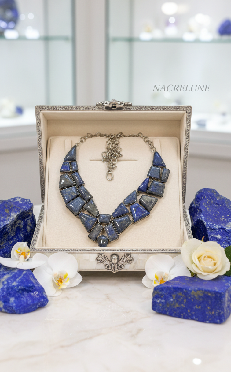 925 silver and lapis lazuli necklace