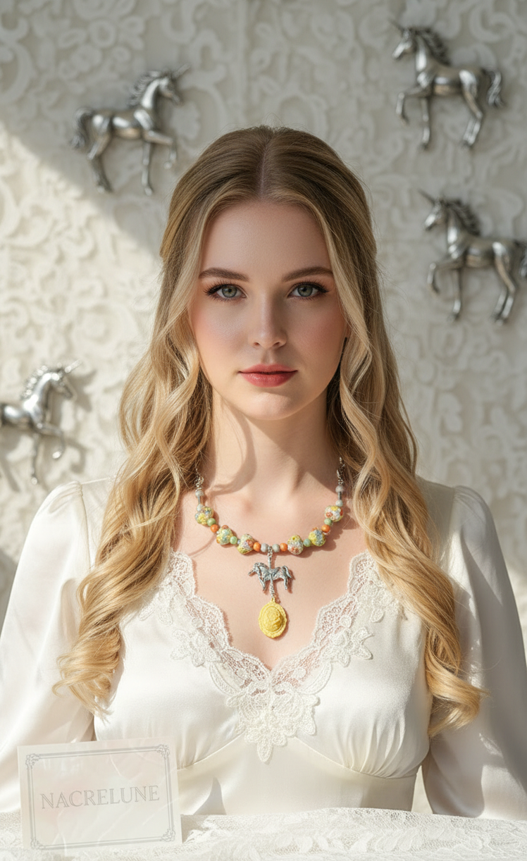 Collier Fantaisie Coeurs Décorés – Bijou Tendance Femme | NACRELUNE nacrelune.com collier