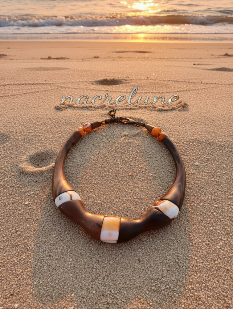 👑Collier Nature en bois