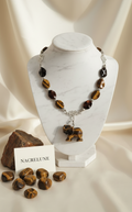 Collier Perles d'Œil de Tigre Naturel | NACRELUNE nacrelune.com collier