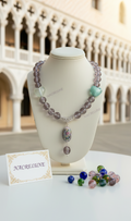 Collier Perles de Verre Style Murano | NACRELUNE nacrelune.com collier
