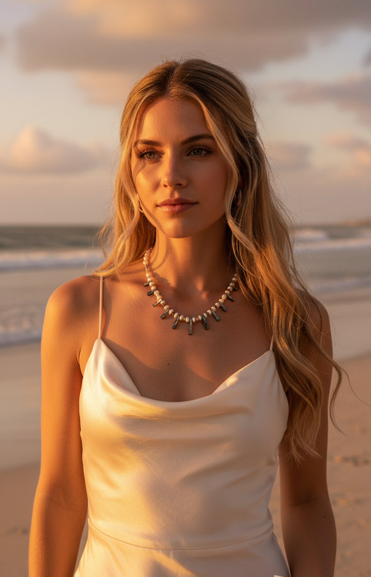 Collier de Perles de Nacre | NACRELUNE nacrelune.com collier