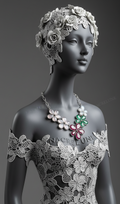 Collier Argent & Rubis, Émeraudes, Quartz Roses & Pierres de Lune en Fleurs | NACRELUNE nacrelune.com collier