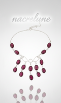 Collier Argent 925 & Rubis Véritables Facettés – Pierre de Passion | NACRELUNE nacrelune.com collier