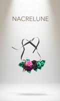 Collier fleurs en tissu – Style bohème romantique-NACRELUNE NACRELUNE collier