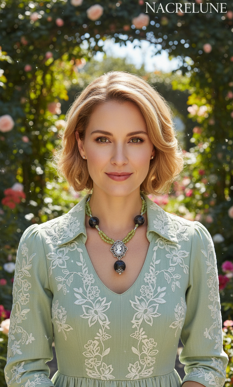 Collier Tourmalines Noires & Péridots Véritables | NACRELUNE nacrelune.com collier