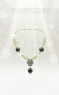 Collier Tourmalines Noires & Péridots Véritables | NACRELUNE nacrelune.com collier