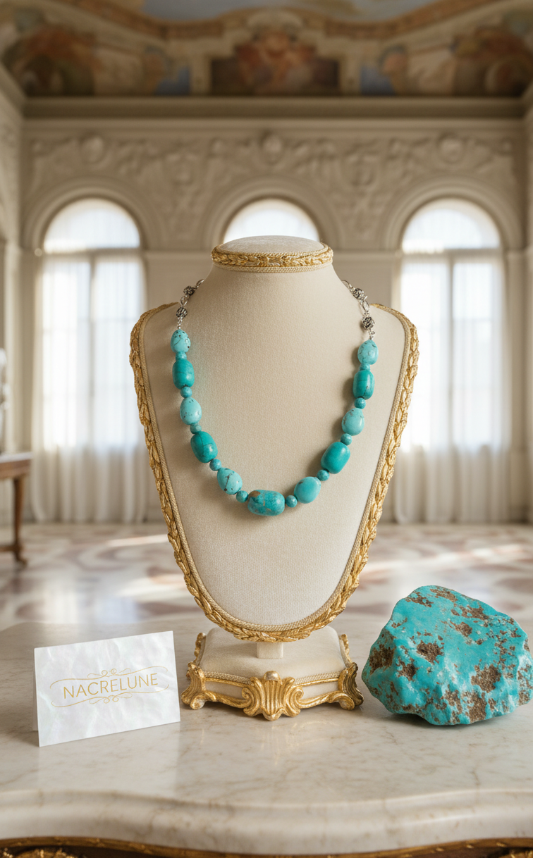 Collier Turquoises Naturelles | NACRELUNE nacrelune.com collier
