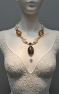 Collier perles de culture et verre mordoré | NACRELUNE NACRELUNE collier