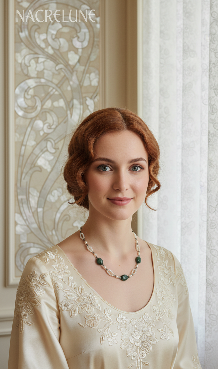 Collier Perles de Culture & Rubis Zoïsites Polis | NACRELUNE nacrelune.com collier