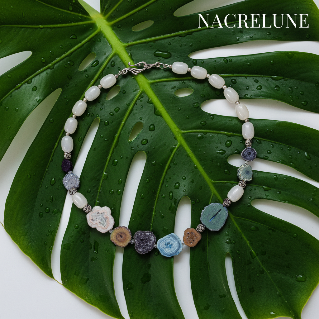 Collier Pierres Naturelles Semi-Brutes – Bijou Lithothérapie | NACRELUNE nacrelune.com collier