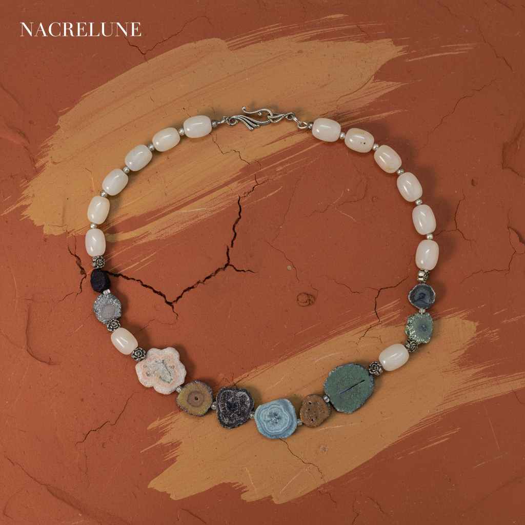 Collier Pierres Naturelles Semi-Brutes – Bijou Lithothérapie | NACRELUNE nacrelune.com collier