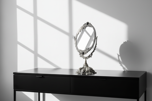 Miroir style vintage pour la coiffeuse NACRELUNE autre