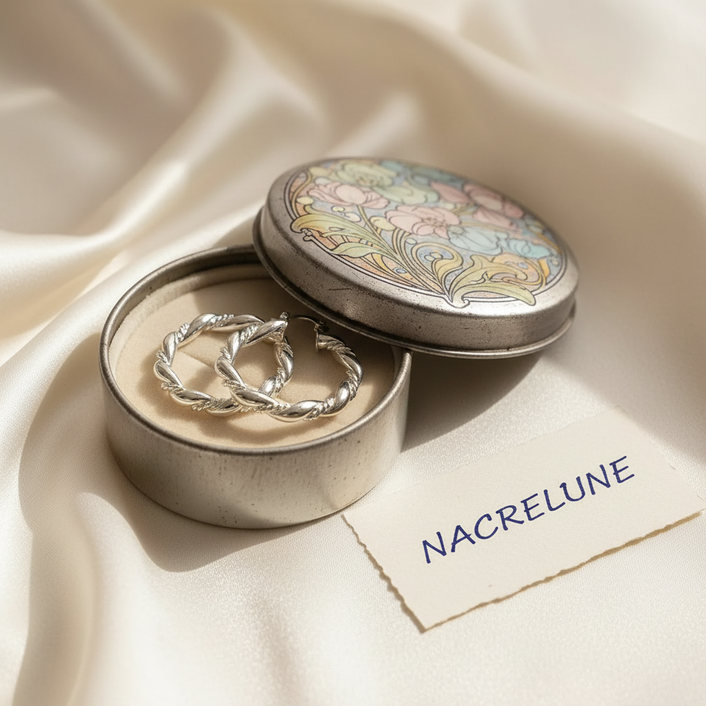 Créoles boîte vintage