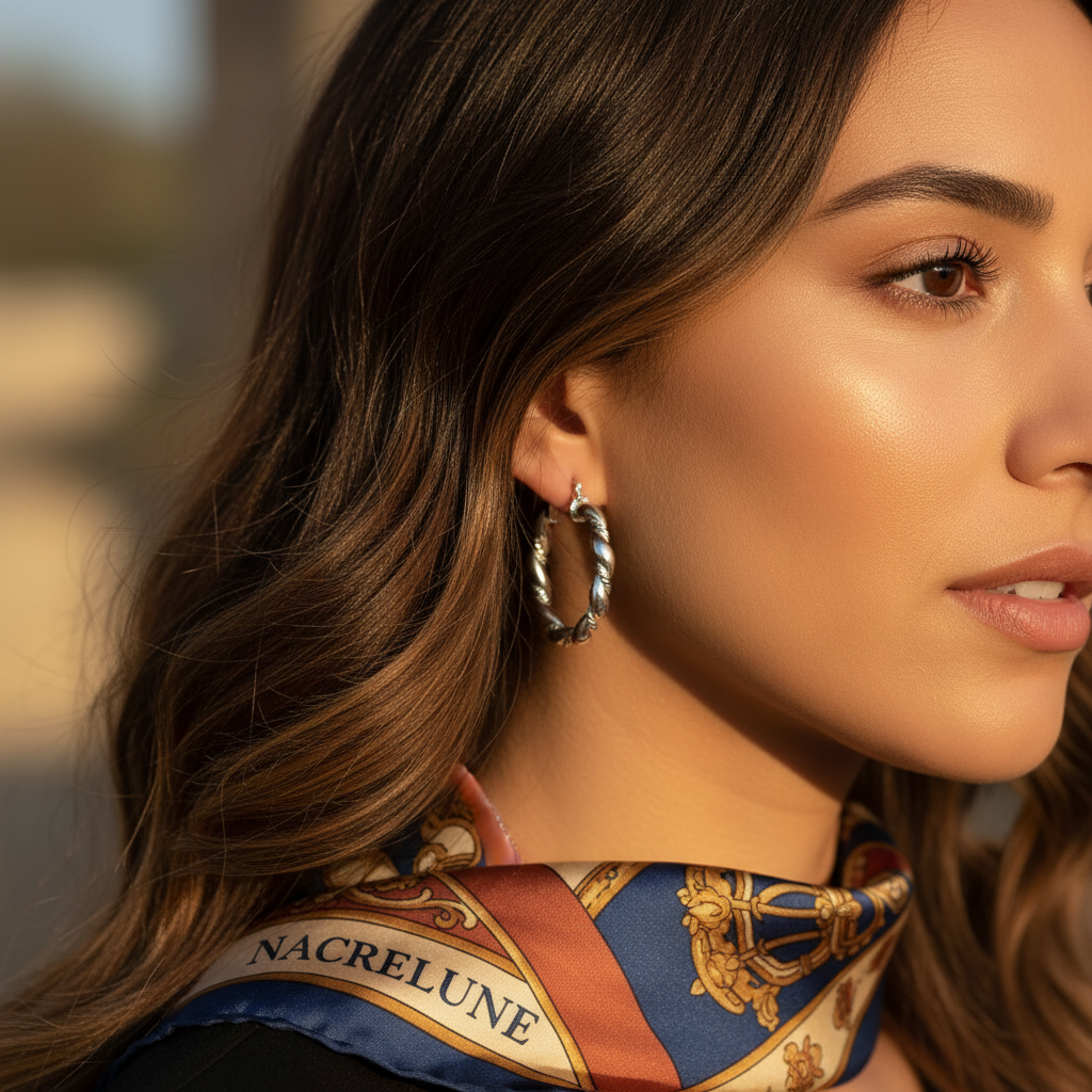 Créoles close-up romantique