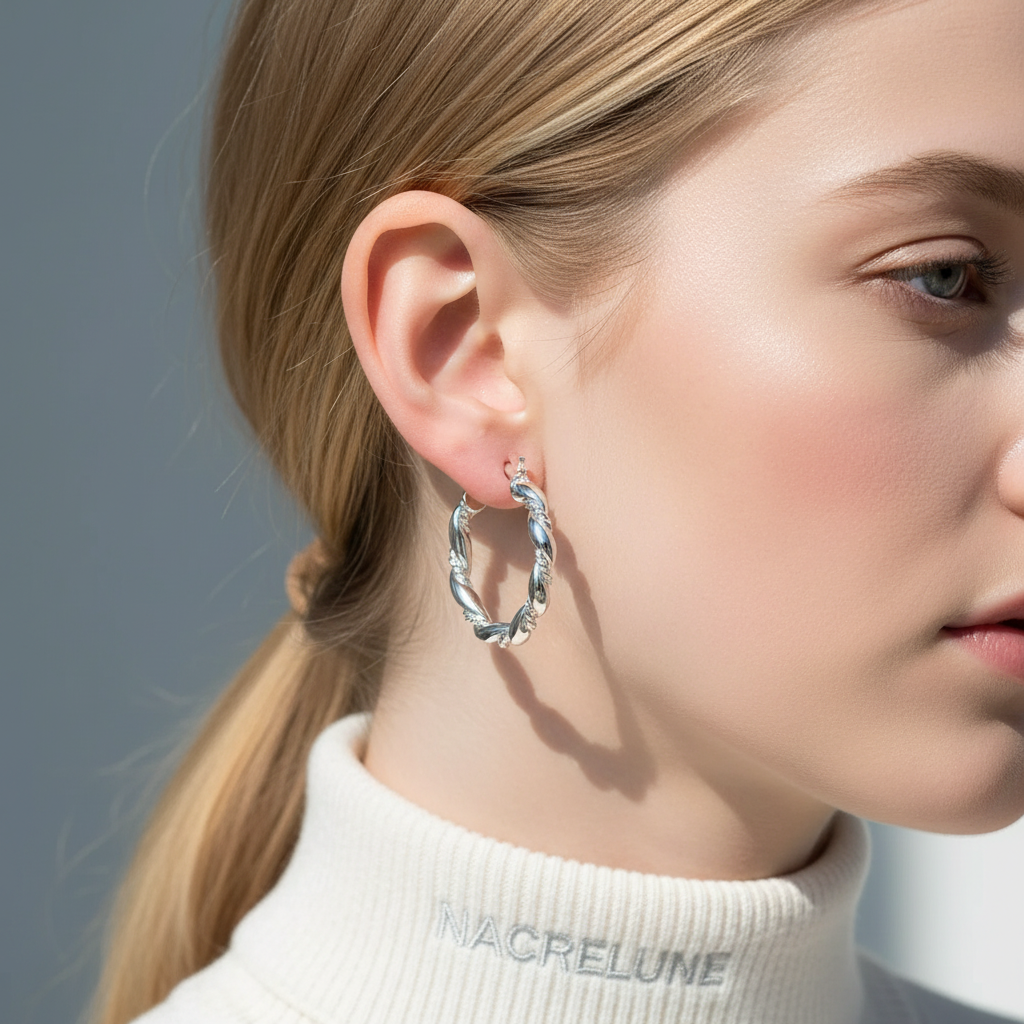 Créoles close-up scandinave