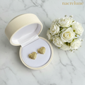 Boucles d'Oreille Cœur Matelassé Plaqué Or – Puffy Heart | NACRELUNE NACRELUNE boucles d'oreille