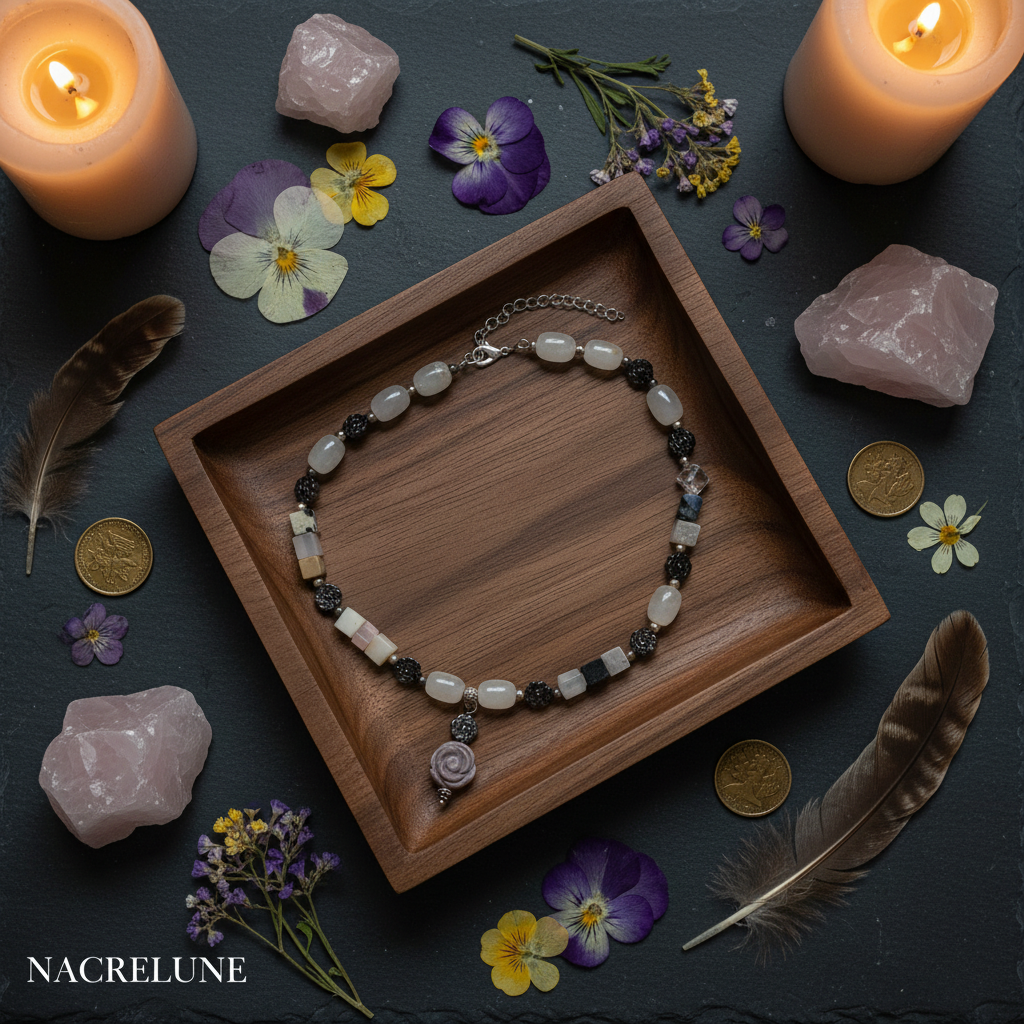 Collier Pierres Diverses – Bijou Lithothérapie Femme | NACRELUNE nacrelune.com collier