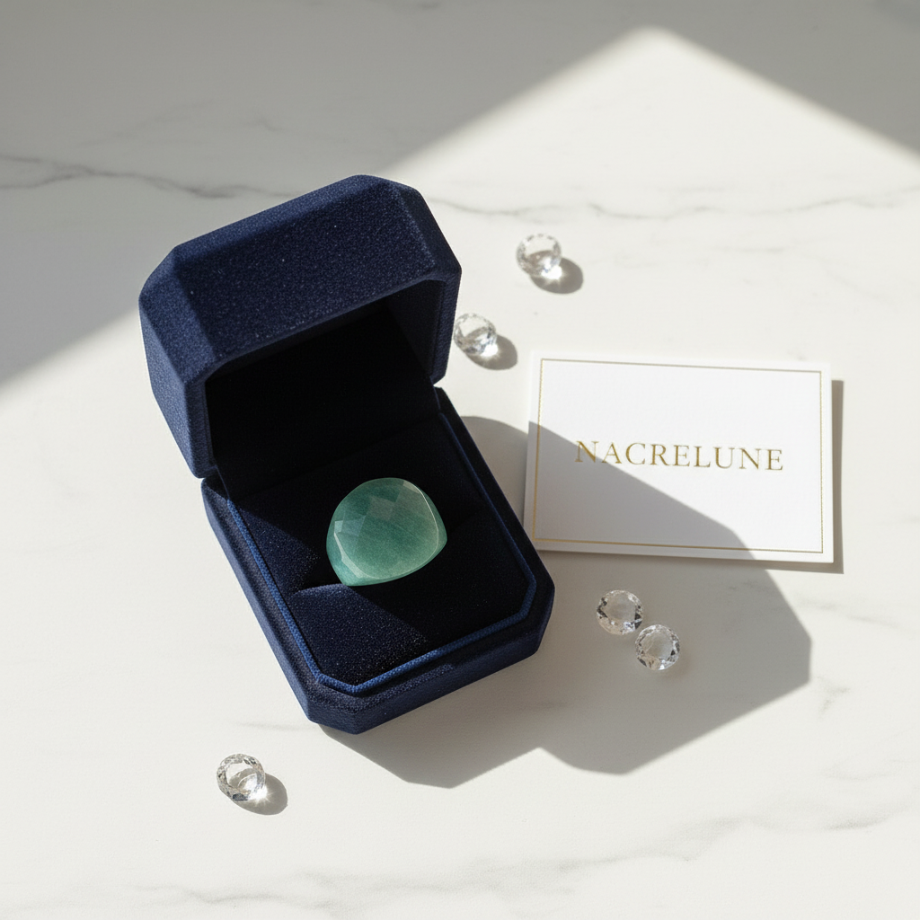 Bague en amazonite naturelle nacrelune.com Bague