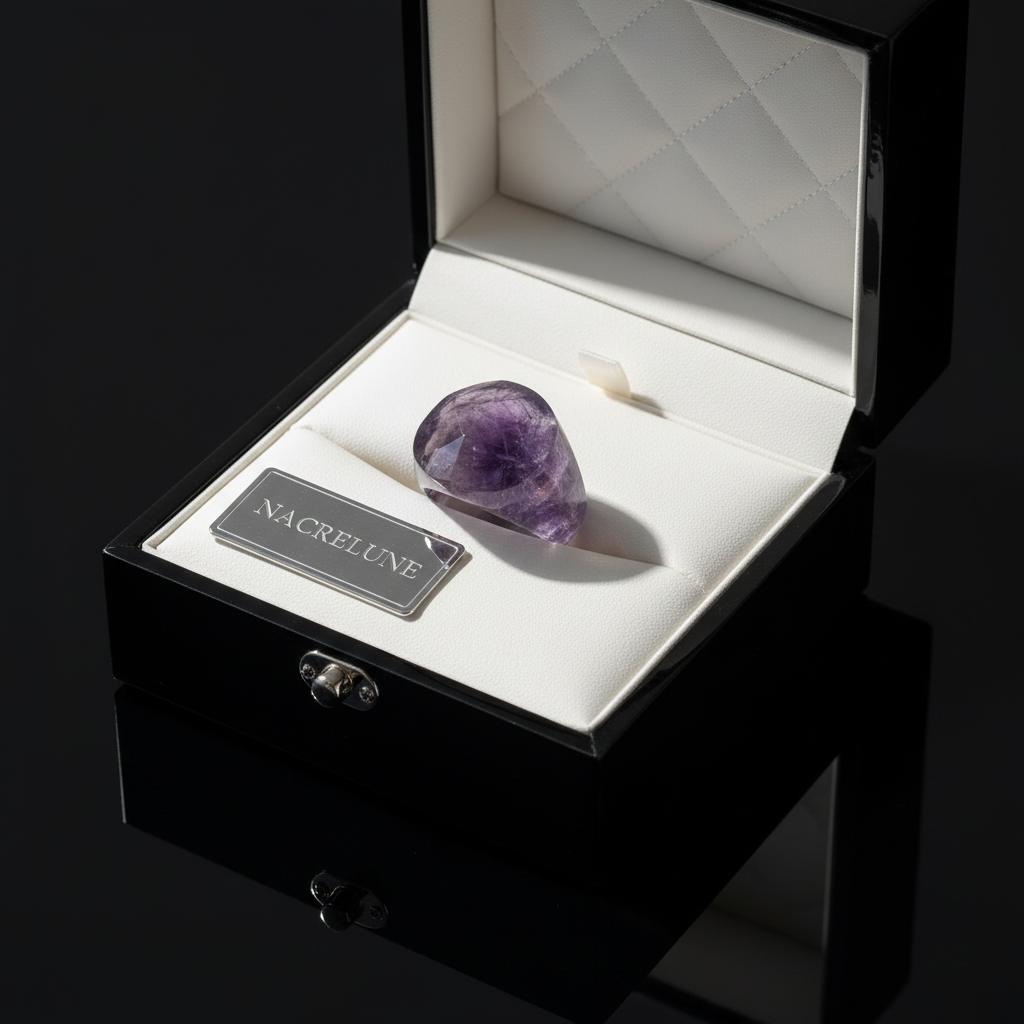 Bague en améthyste naturelle nacrelune.com Bague