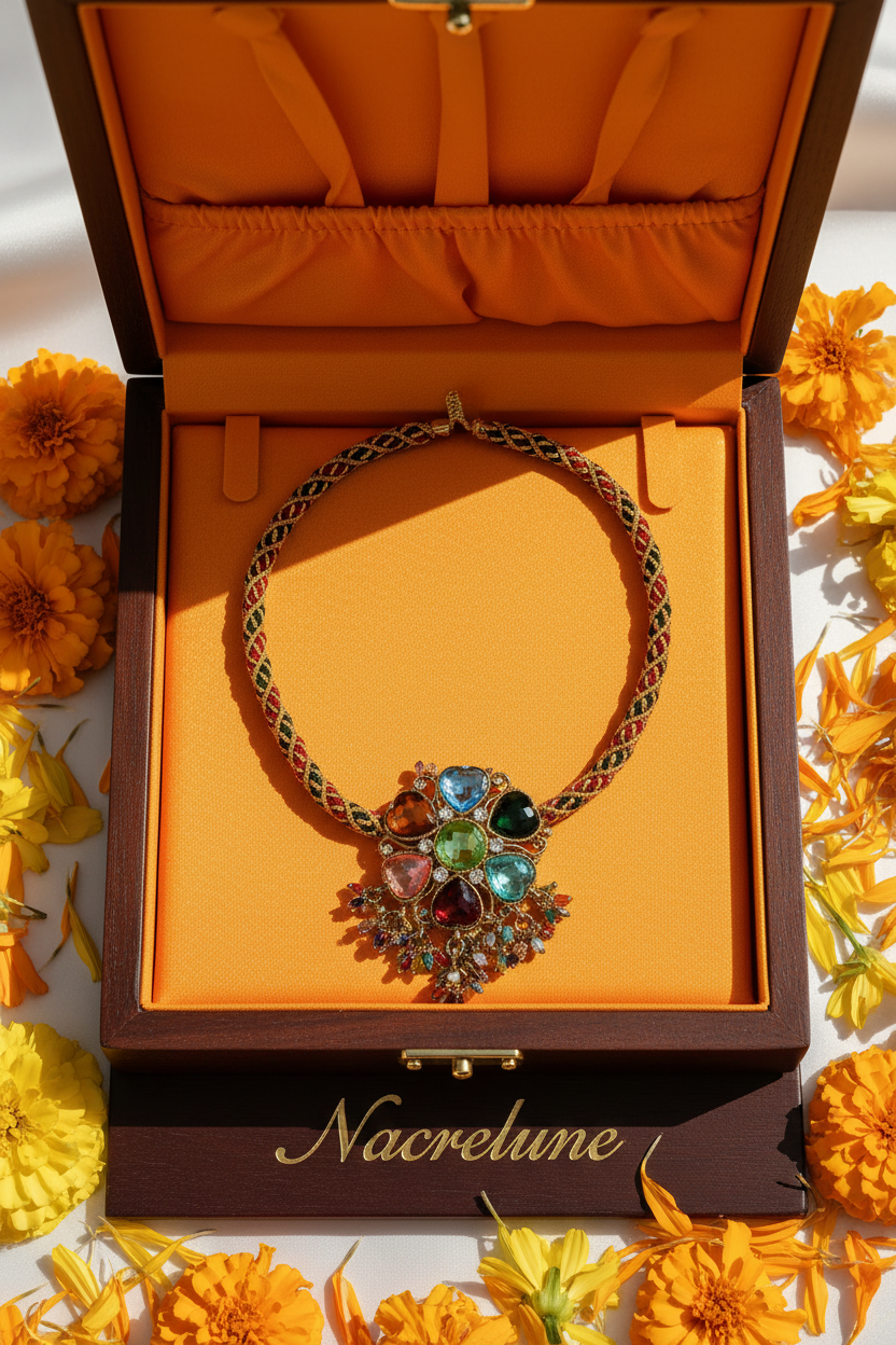 Parure fantaisie de style hindou nacrelune.com parure