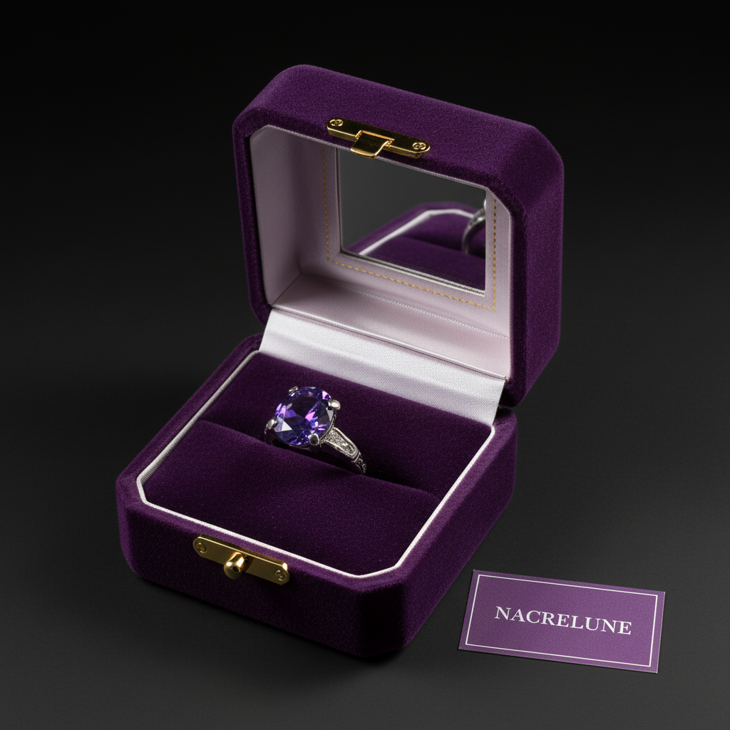 Bague zirconia imitation pierres précieuses, choisissez votre taille et couleur Violet nacrelune.com Bague