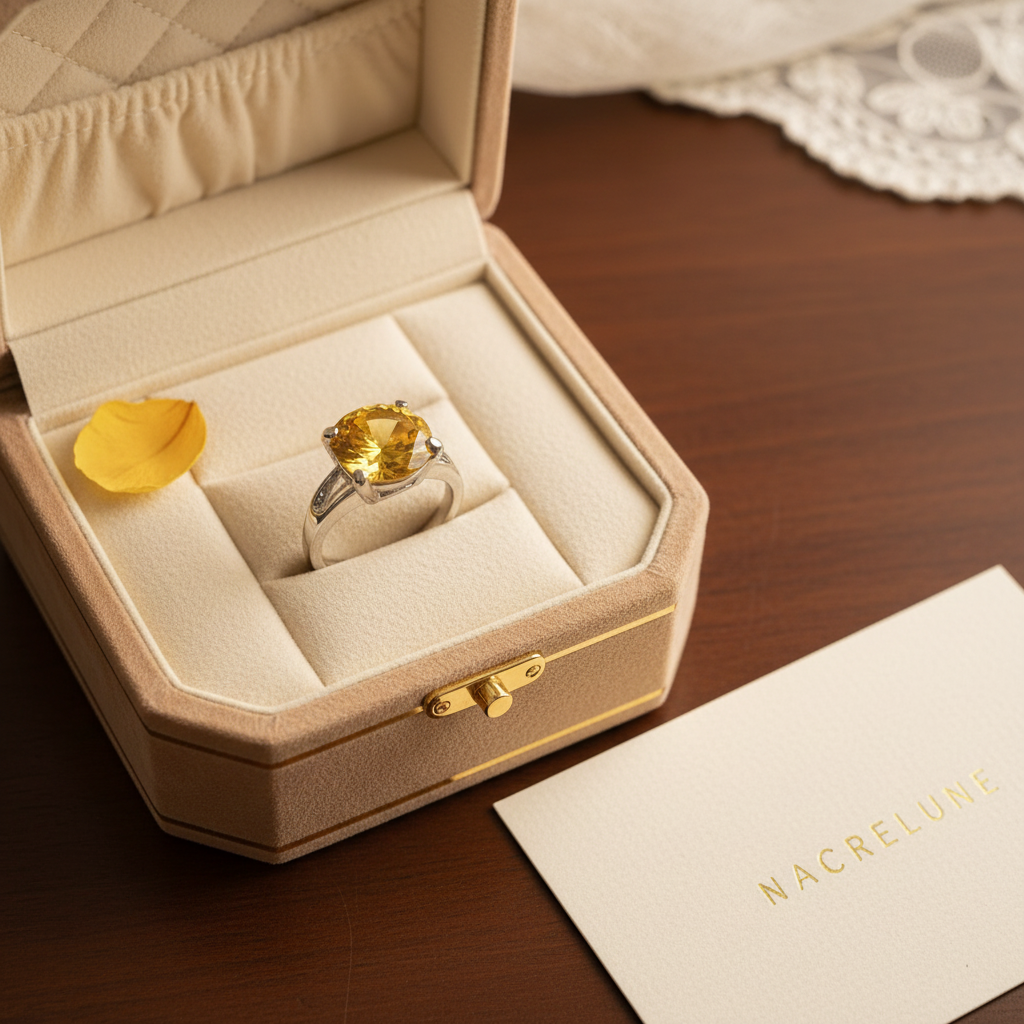 Bague zirconia imitation pierres précieuses, choisissez votre taille et couleur Jaune nacrelune.com Bague