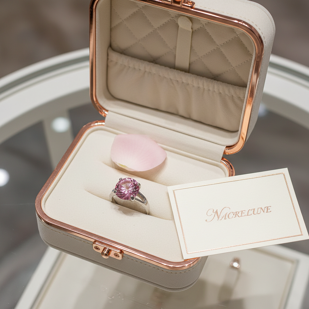 Bague zirconia imitation pierres précieuses, choisissez votre taille et couleur Rose nacrelune.com Bague