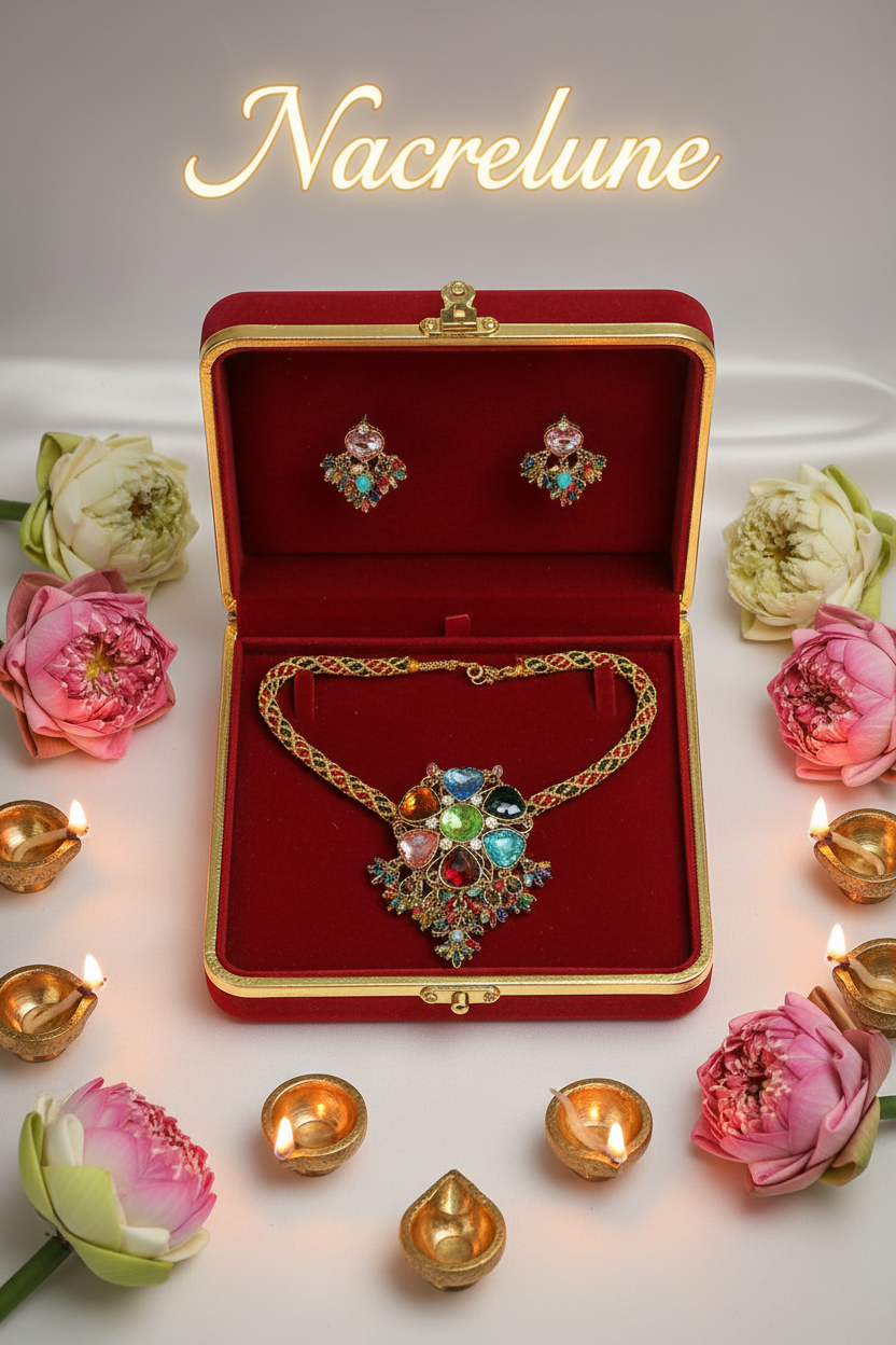 Parure fantaisie de style hindou nacrelune.com parure