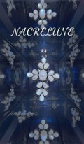 Croix en argent sterling et pierres de lune | NACRELUNE NACRELUNE pendentif