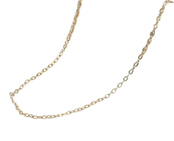 Chaine en acier inoxydable plaqué or 18K longueur 43cm nacrelune.com collier