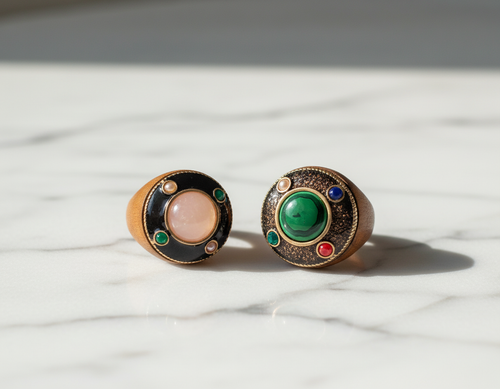 Bagues en bois naturel avec pierres véritables nacrelune.com Bague