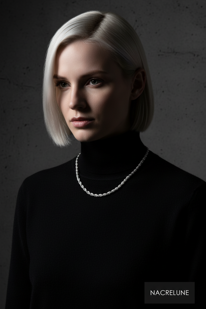 Collier argent véritable nacrelune.com collier