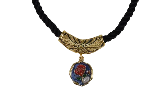 Pendentif en émail décoré nacrelune.com pendentif