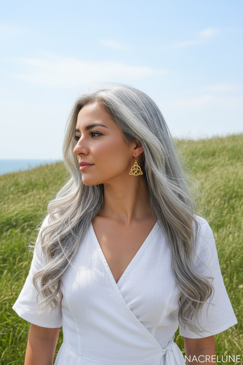 Boucles d'Oreille Triquetra en Laiton Plaqué Or – NACRELUNE NACRELUNE boucles d'oreille
