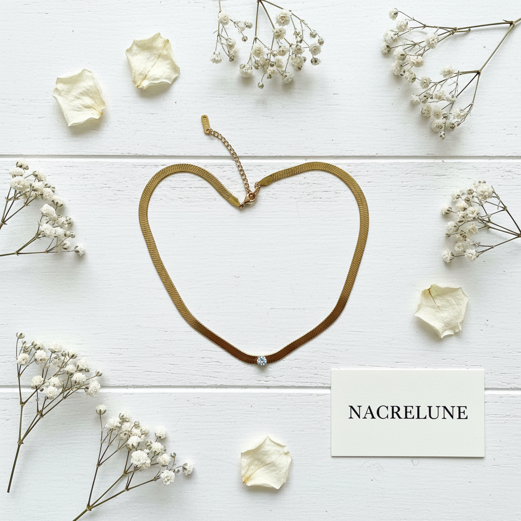 Collier Plaqué Or & Zirconia – Éclat Diamant NACRELUNE collier