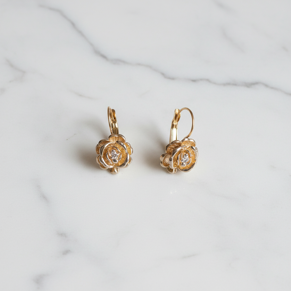 👑Boucles d’oreille fantaisie dorées NACRELUNE boucles d'oreille