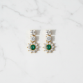 Boucles d’oreille imitation émeraudes nacrelune.com boucles d'oreille
