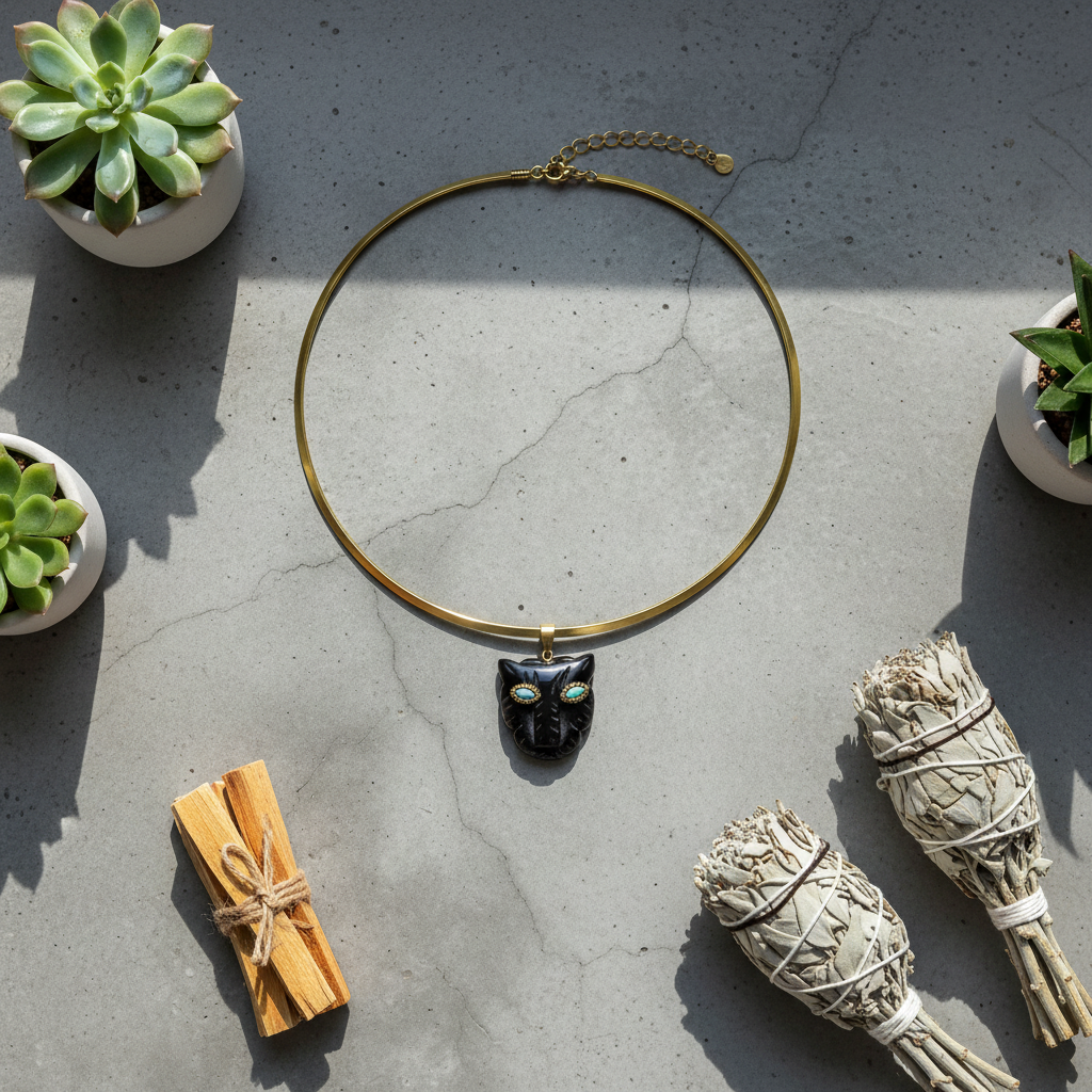 Pendentif Panthère Pierres Naturelles – Onyx, Malachite, Lapis Lazuli, Améthyste & Turquoise | Nacrelune nacrelune.com pendentif