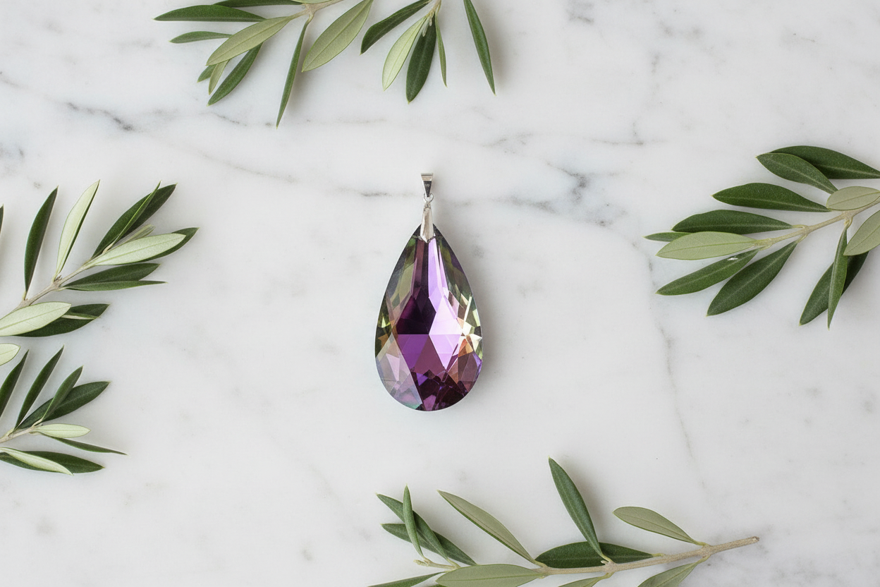 Grand pendentif strass couleur mystique nacrelune.com pendentif